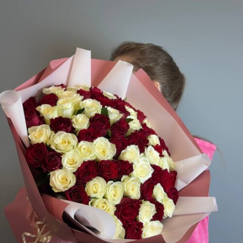 Букет из 75 кенийских роз